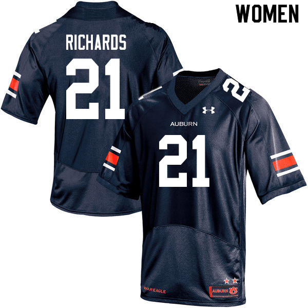 Women #21 Mark-Antony Richards Auburn Tigers College Football Jerseys Sale-Navy - Click Image to Close